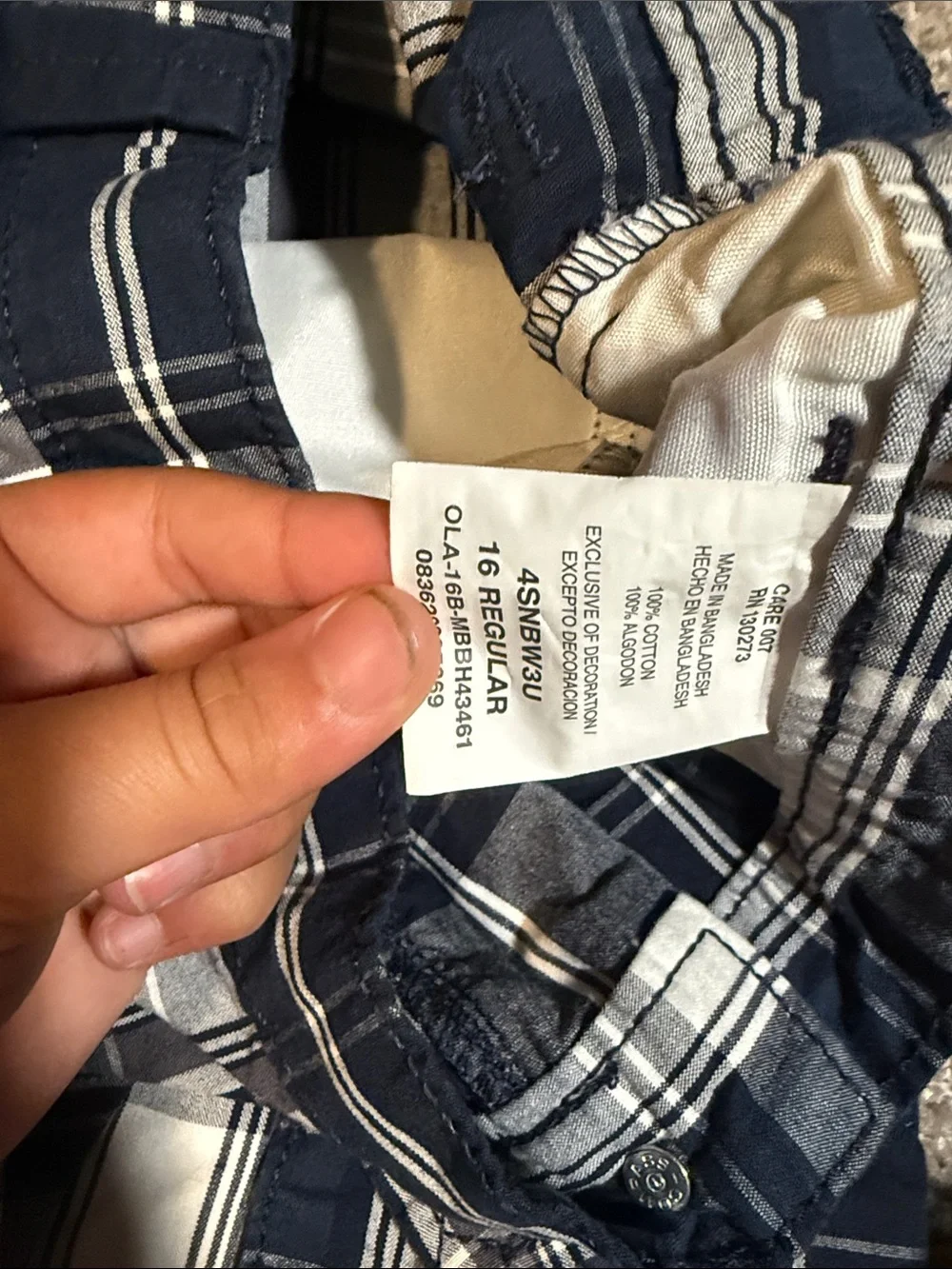 Plaid Lounge Pants in Navy and Cream